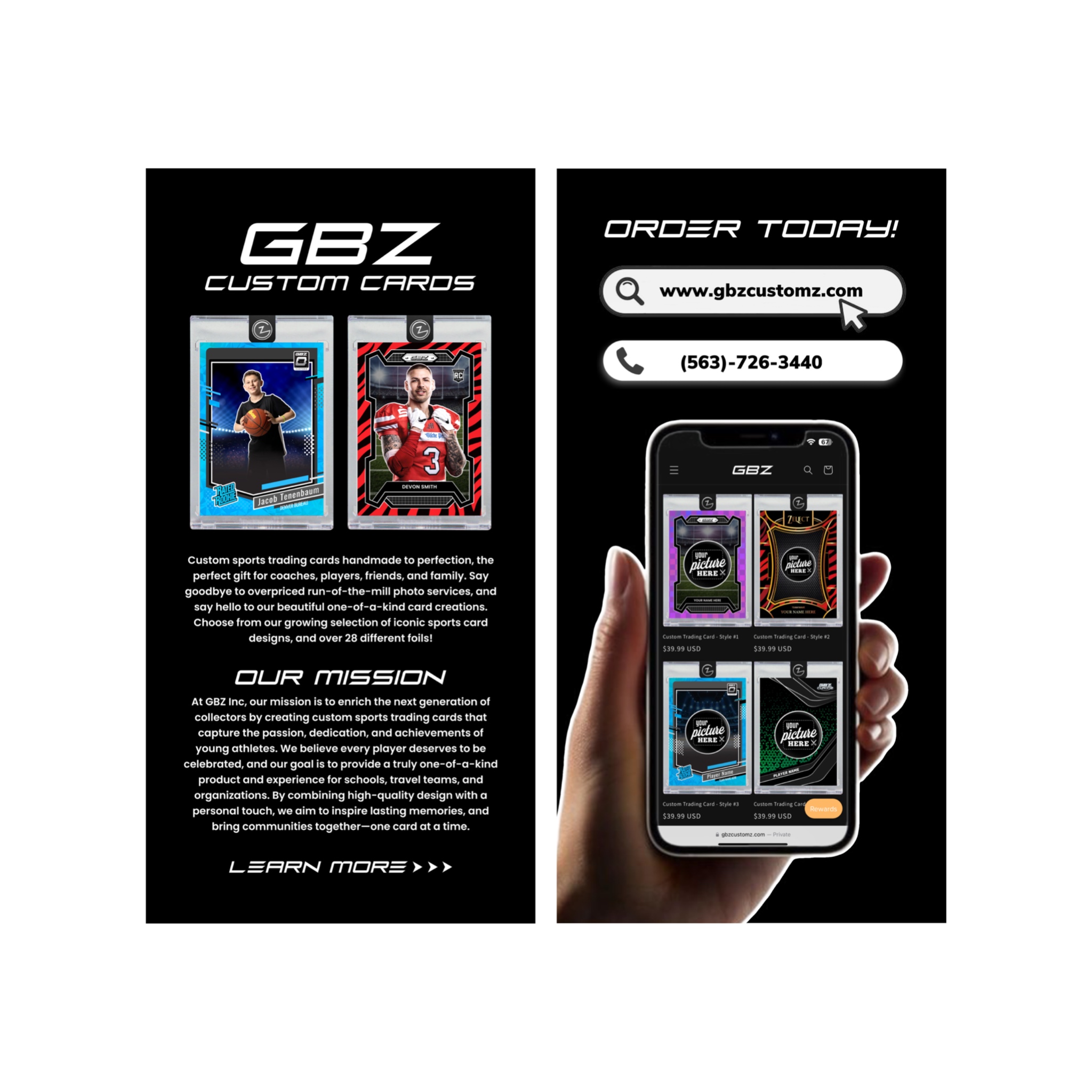 Brochure Design - GBZ Custom Cards